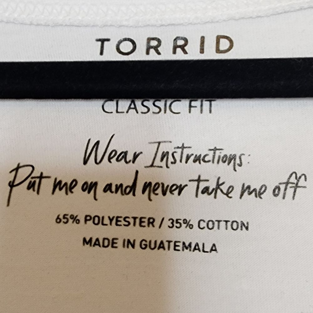 5X 28W Torrid White Classic Fit Tee Per My Last Email Jersey Knit Funny Graphic - Picture 5 of 6